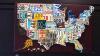 U.S. Map with License Plates Wall Decor - 2