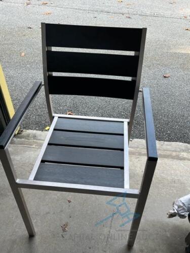 (14) Black Aluminum Chairs