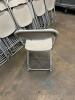 (100) Alloyfold A6 Bone White Aluminum Frame Chairs - 2