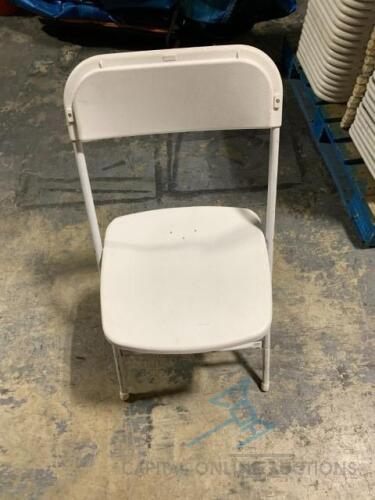 (180) White Folding Chairs