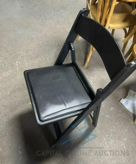 (200) Black Resin Folding Chairs