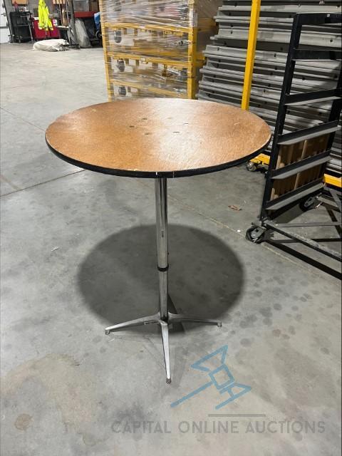 (29) 30" Cocktail Tables - Heights are 30" Adjustable up 42"