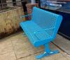 Blue Metal Bench