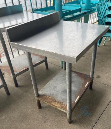 (3) Metal Prep Tables