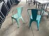 (16) Blue and Green Metal Chairs - 3