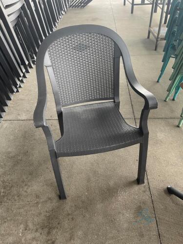 (12) Crosfillex Plastic Patio Chairs