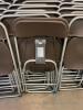 (100) Alloyfold A6 Brown Aluminum Frame Chairs - 3