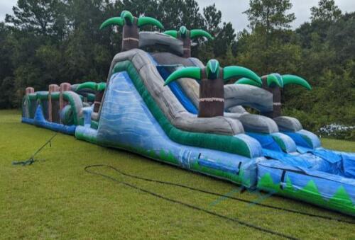 Aqua 2-Piece Slide and Obstacle Course