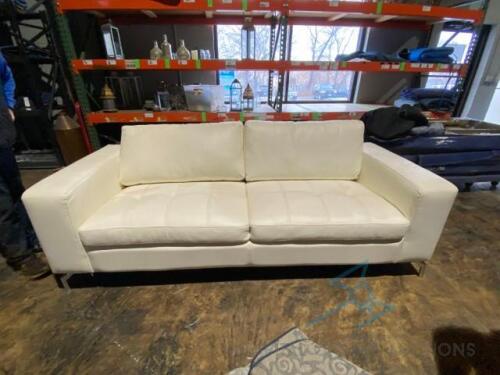 (4) White Roxie Sofas