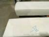 (2) White Cloth Benches - 2