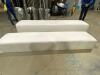 (2) White Cloth Benches - 3