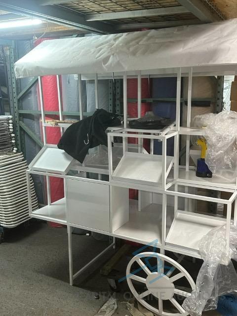 New in Box Flower Cart - White