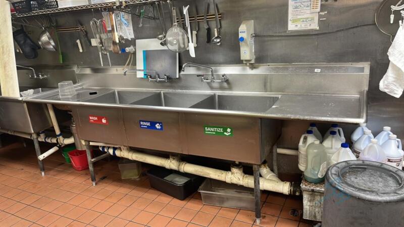 Three Compartment Sink