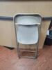 (50) Bone White and Bronze Frame folding chairs - 3