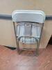 (50) Bone White and Bronze Frame folding chairs - 4