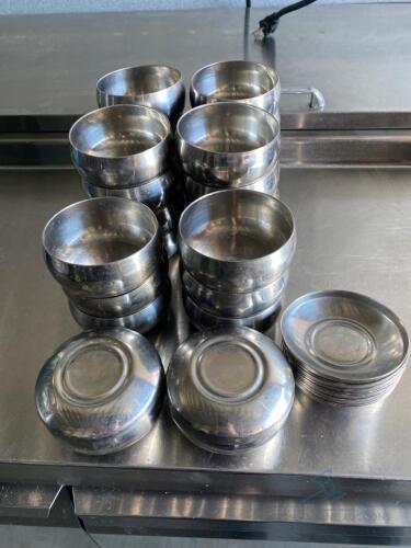 (24) Stainless Steel Bowls