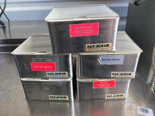 (5) Stainless Steel Containers