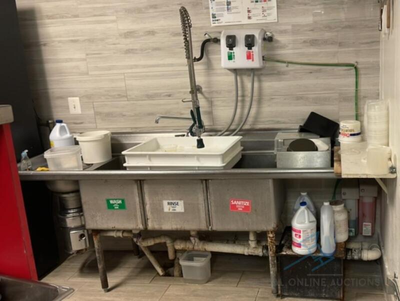Cintas Three Sink Dishwashing Station