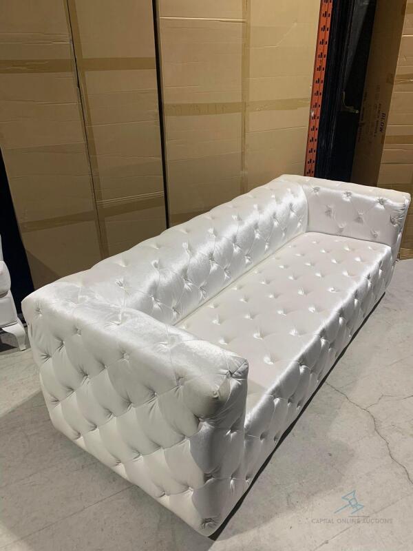 (8) White Madrid Sofa