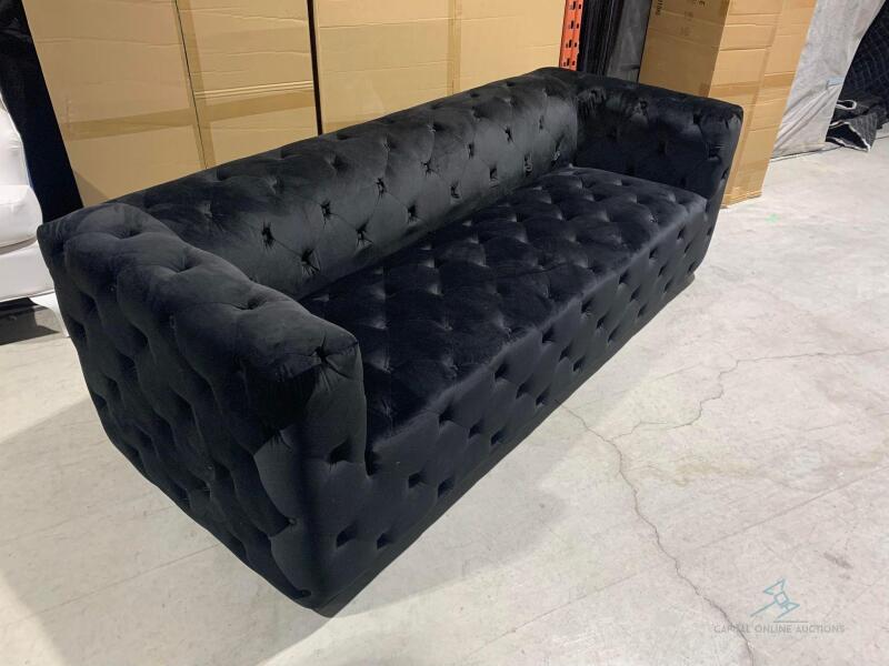 (8) Black Madrid Sofa