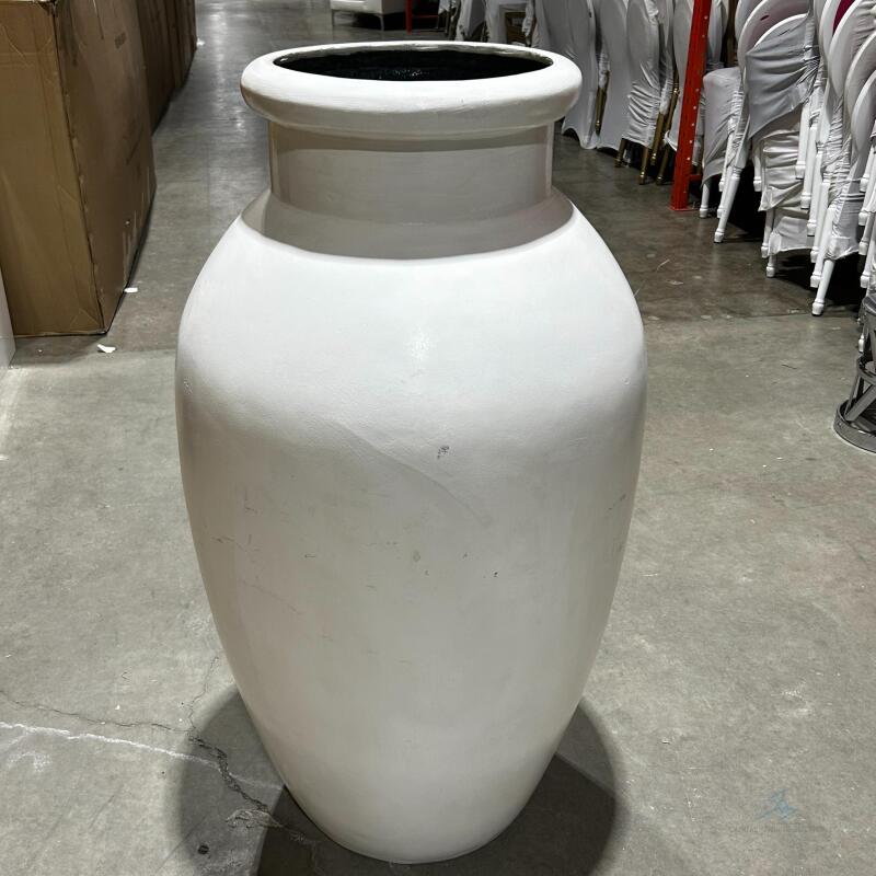 (2) White Urns