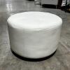 (10) White Big Swivel Ottoman - 2