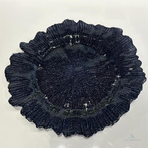 (190) Black jade charger plate