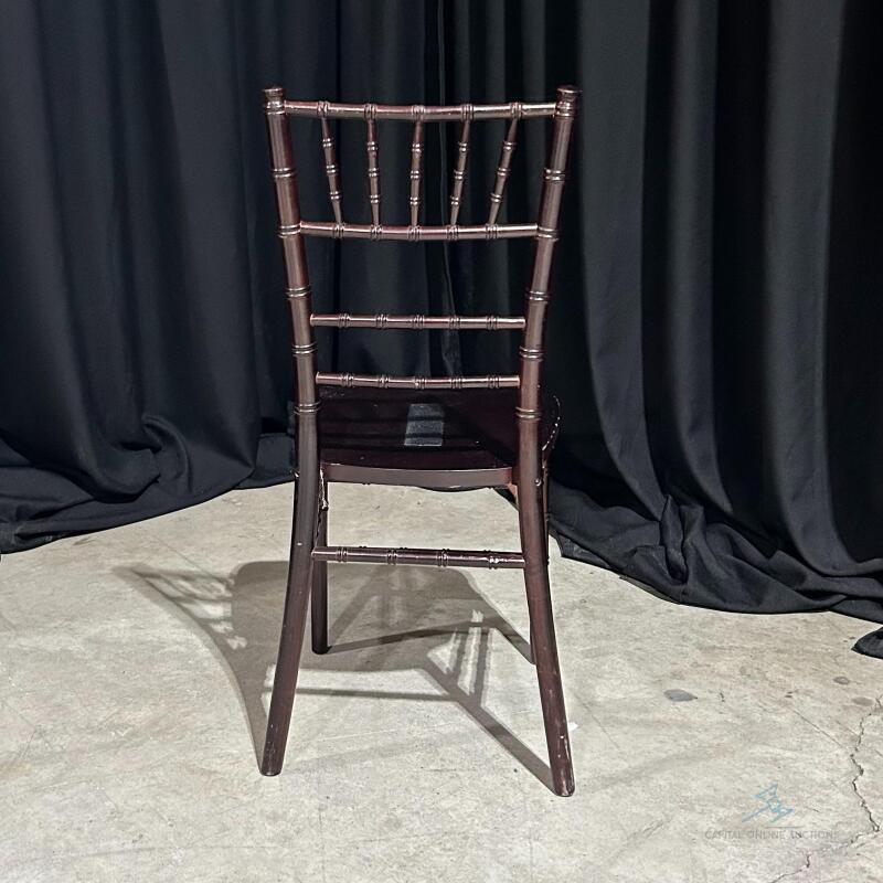 (150) Mahogany Chiavari Stackable Dining Chair
