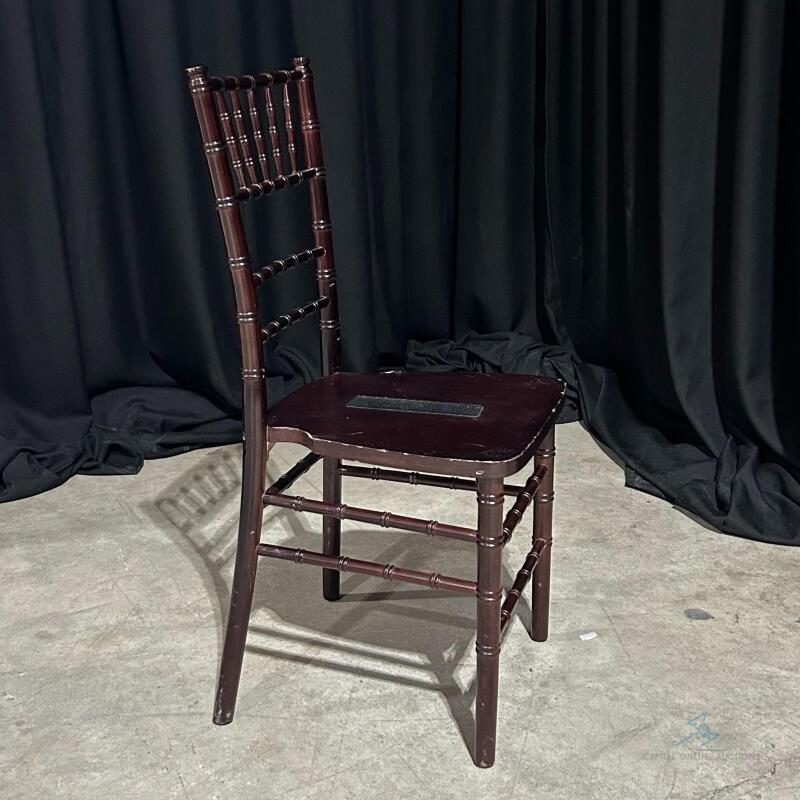 (180) Mahogany Chiavari Stackable Dining Chair