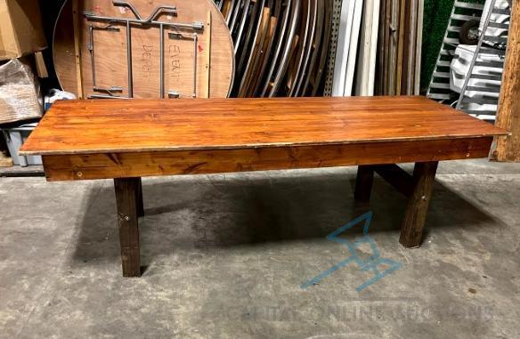 (14) 8 FT FARM TABLES