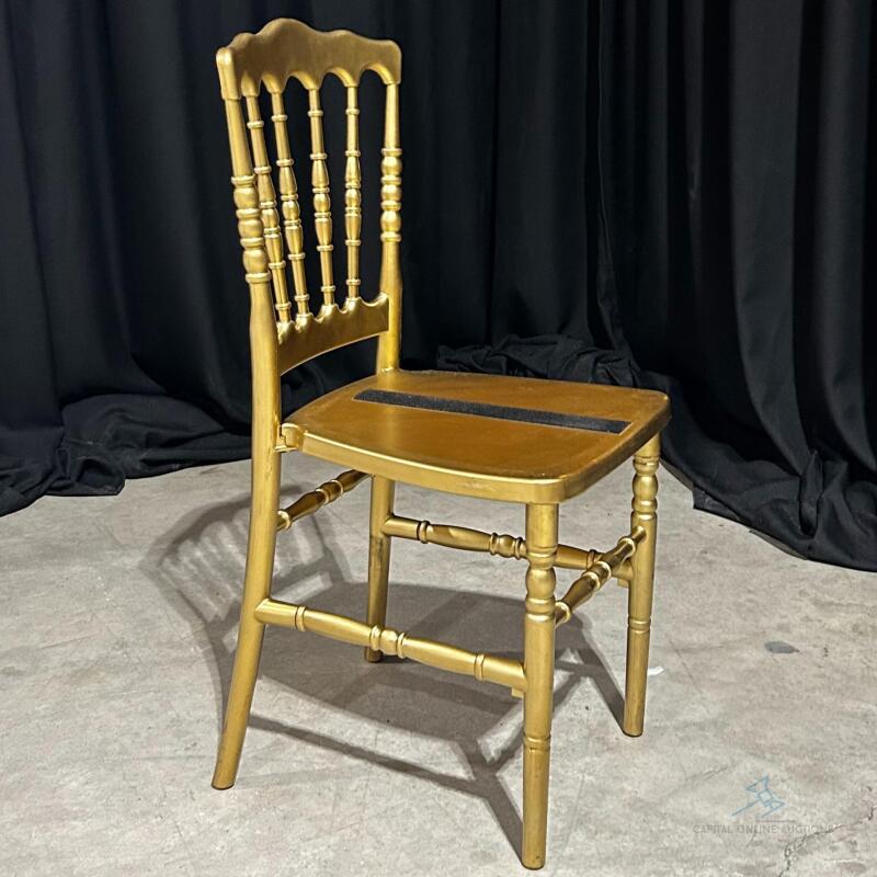 (120) Gold Tiffany Stackable Dining Chair