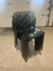 (180) Honeycomb (smoke) Stackable Dining Chair - 2