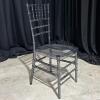 (98) Smoke Chiavari Stackable Dining Chair - 3