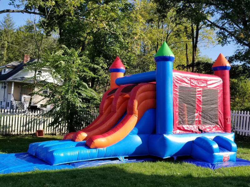 BLUE BOUNCE HOUSE W/HOOP COMBO