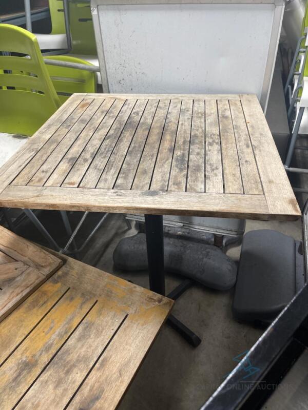 2 Wooden High Top Tables