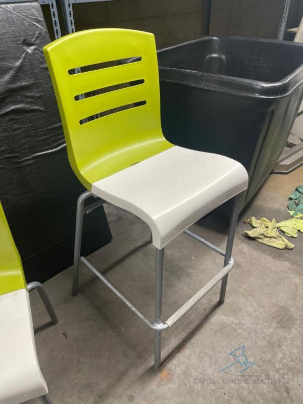 16 Plastic Bar Height Chairs