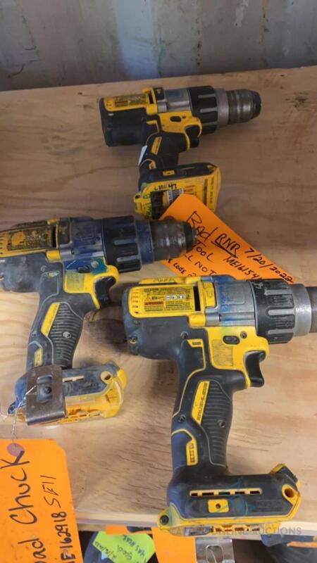 3 DeWalt Hammer Drills