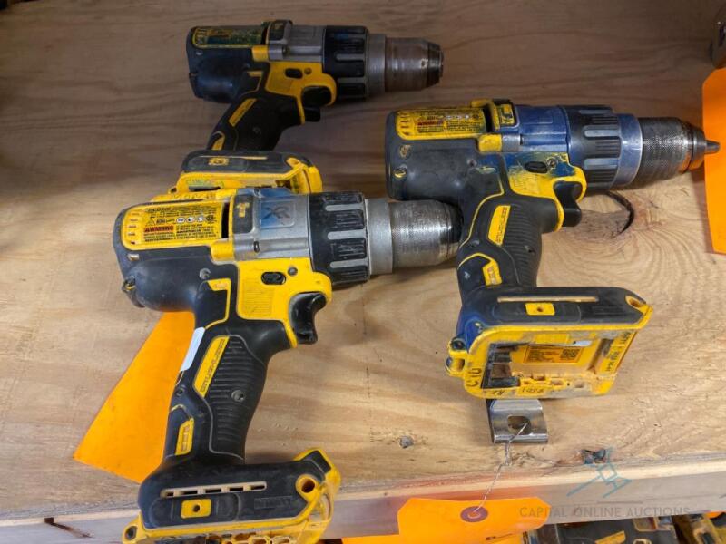 3 DeWalt Hammer Drills