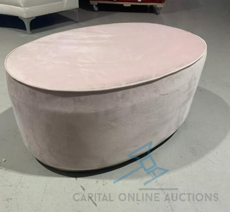 Velvet Blush Ottoman