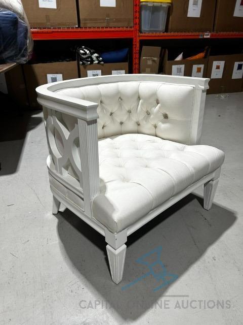 Hampton White Armchair