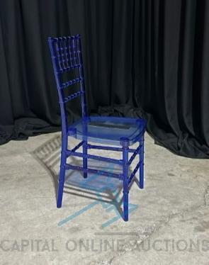 (214) Blue Resin Chiavari Chairs