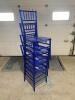 (214) Blue Resin Chiavari Chairs - 4