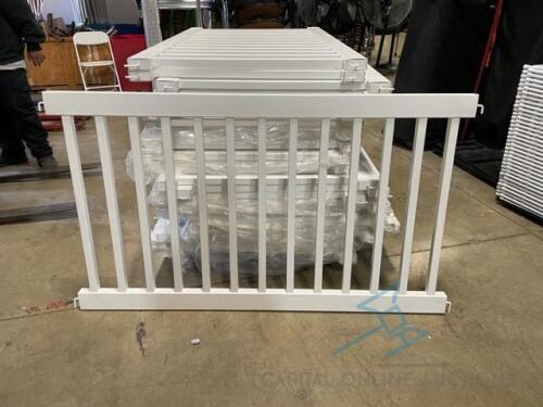 (20) White Fencing Pieces