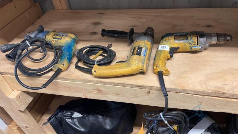 Lot of 3 Dewalt VSR Drills