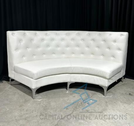 (10) Cartier Curved Sofa - white