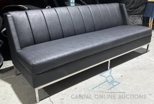 8 black sofas with arms