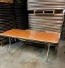 (10) 6' x 30" Wood Top Tables W/ Metal Edging from Palmer/Snyder