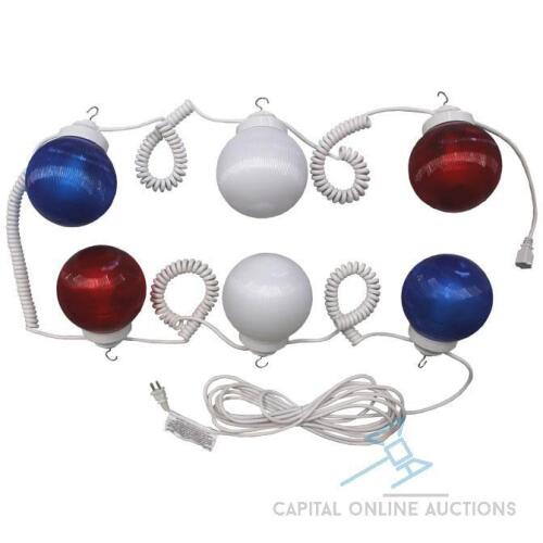 (18) 6" Patriotic Globe Lights