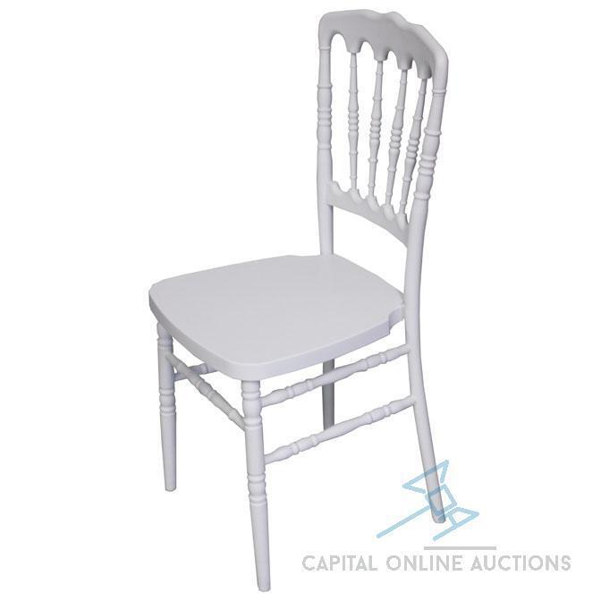 (32) White Fayette Napoleon Chair