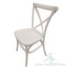 (390) White Dover Cross Back Chair